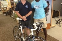 Reggie Quaye with his new bike